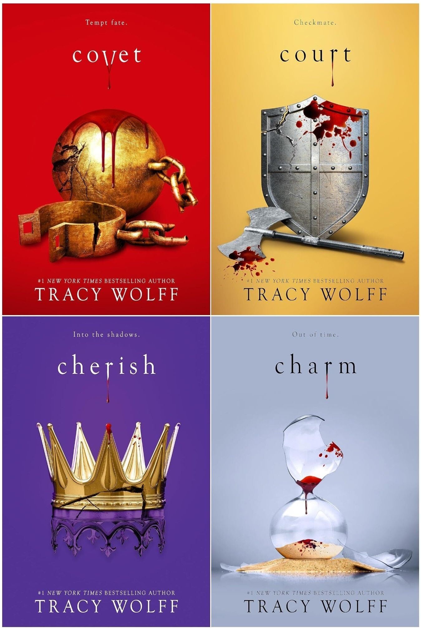 Piatkus Crave Series 4 Books Collection Set By Tracy Wolff (Covet, Court, Charm & Cherish) Fanatsy Romance