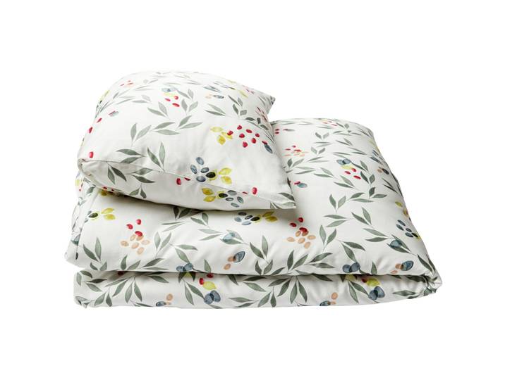 Journey Living Duvetbezug Amiata olive Blumenmuster Baumwolle 210 x 210 cm - Material: Bio Baumwolle