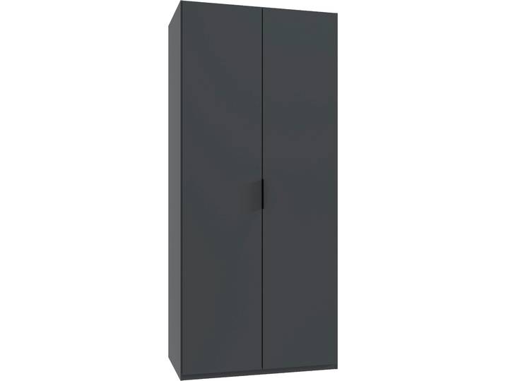 Kleiderschrank WIMEX Oxford by fresh to go, in 3 Breiten, Made in Germany , grau (grafit), B:100cm H:236cm T:58cm, Holzwerkstoff, Schränke, Kleiderschrank, mit hochwertigen Falttüren für den perfekten Überblick