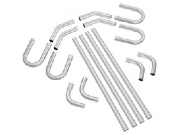 VEVOR Auspuff-Set 16-teilig DIY Universal Auspuff aus verzinktem Stahl 57,15 mm mit Steckverbindung & großem Auspuffrohr, rostfreies Auspuffrohr für Abgassystem, für Garage Autowerkstatt 4S-Laden