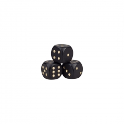 Halmakegel.com Augenwürfel - 12mm - Holz - schwarz 257303