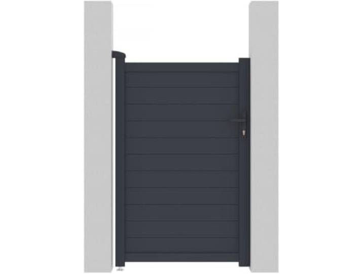 Habitat et Jardin Gartentor aus Aluminium Marc - 101,2 x 155,9 cm - Grau