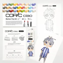 COPIC® Ciao Serene Palette Starter Layoutmarker-Set grau 1.0 + 6.0 mm Schreibfarbe: Mehrfarbig