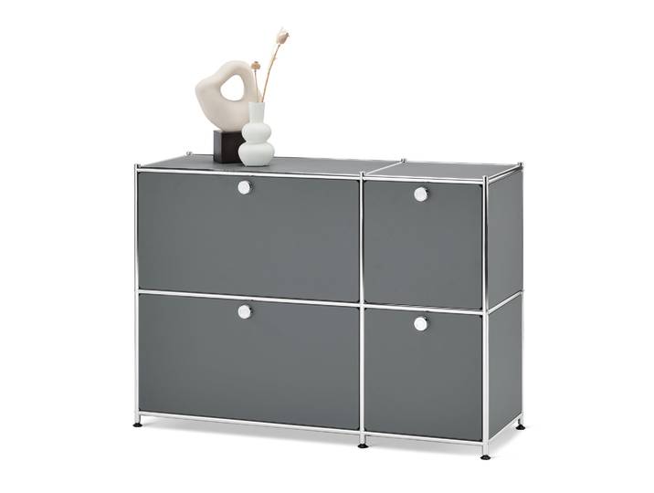 Tchibo - Sideboard »Cn3« mit 4 Klappen - 115,5x40x82,5cm - chrom -