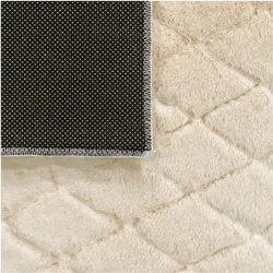 TT Home, Teppich, Wohnzimmer Teppich Langflor Wohnzimmerteppich Rauten Design Soft 3D Design (220 x 160 cm)