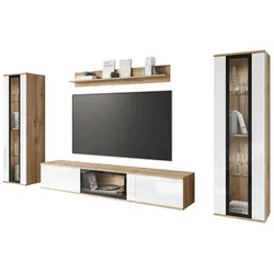 Wohnwand  Caro , holzfarben , Maße (cm): B: 262 H: 141,9