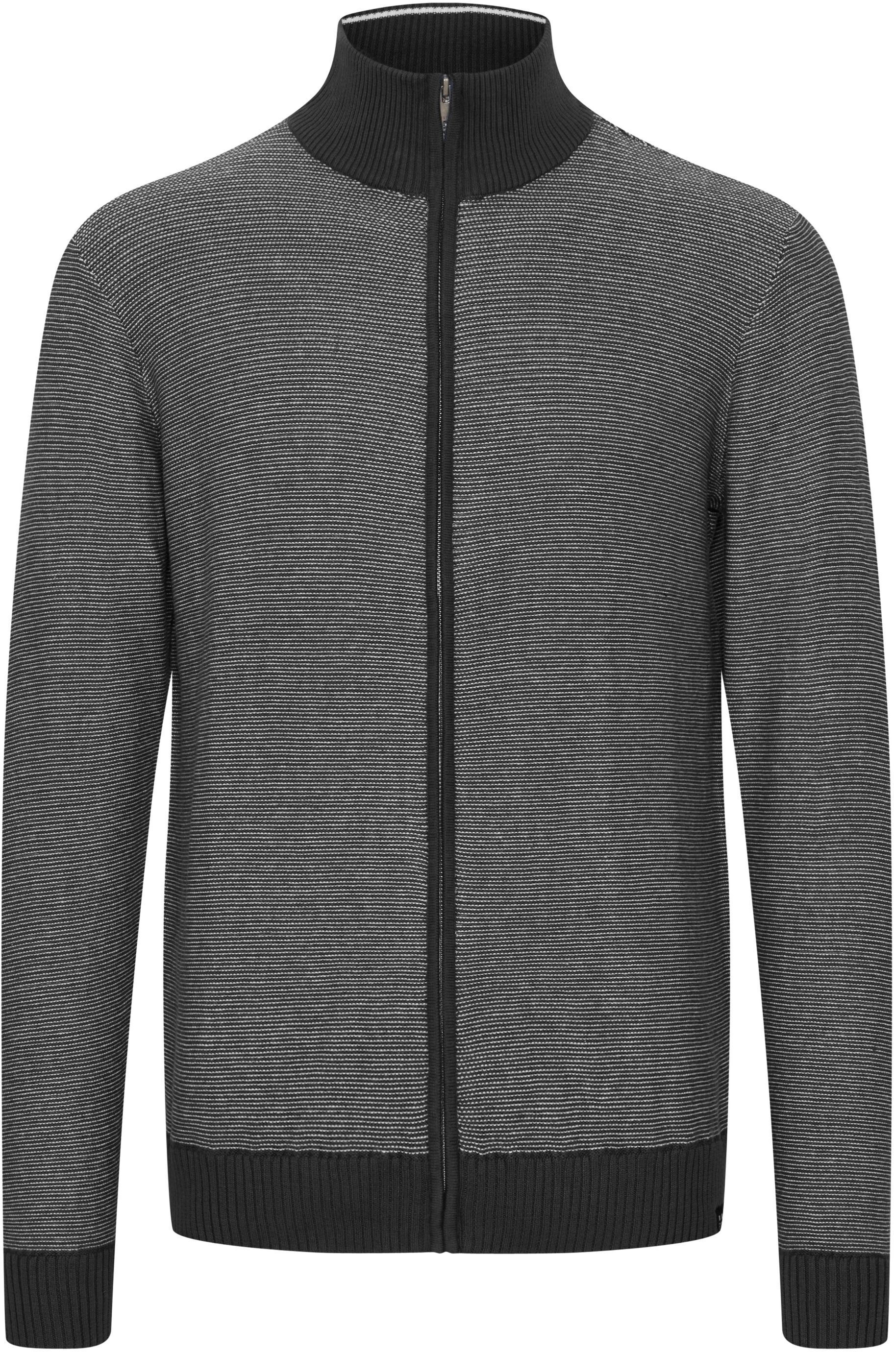 Strickjacke FQ1924 "Strickjacke FQLewis", Herren, Gr. XL, schwarz (schwarz beauty), Obermaterial: 100% Baumwolle CO., Strickjacken Strickjacke
