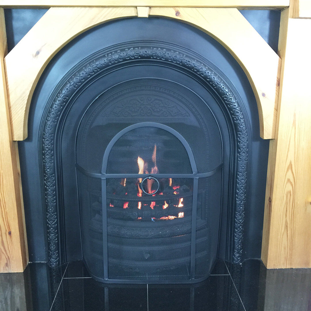 Belfry Heating Katharine Steel Fireplace Tool Set Black