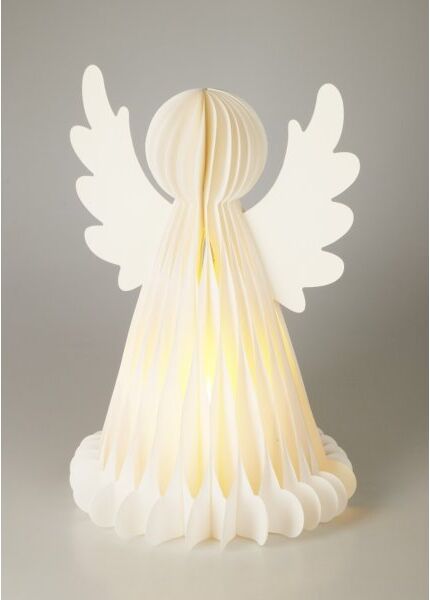 Koopman Engel I Papir M. Led, 50cm, Hvid