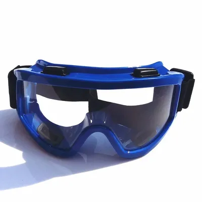 Industrial Research Safety Glasses Clear Lens Anti Fog Dust Proof Eye Protection Goggles blue