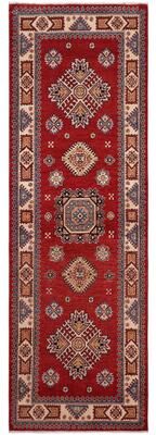 Treasured Knots Tribal Super Kazak Sahara Red/Beige Hand Knotted Wool Runner - 2'9'' x 7'10''