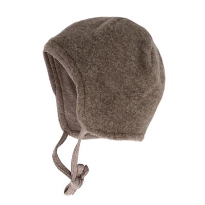 Beanie MAXIMO, Herren, Gr. 37, braun (braunmeliert), Fleece, Wolle, Mützen Beanie