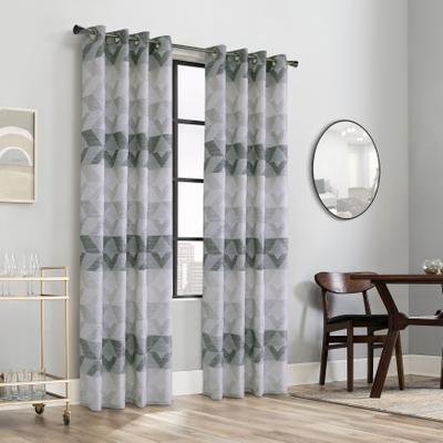 Jackson Multi-weave Jacquard Grommet Curtain Panel by Habitat