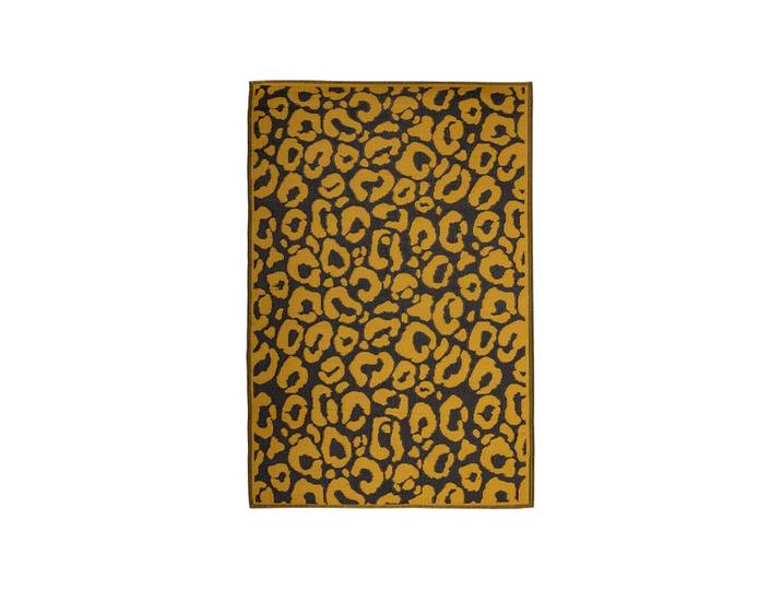 Outdoorteppich ESSCHERT DESIGN Outdoor Leopard , gelb (gelb, schwarz), B:150cm L:242,5cm, Teppiche, Outdoorteppich