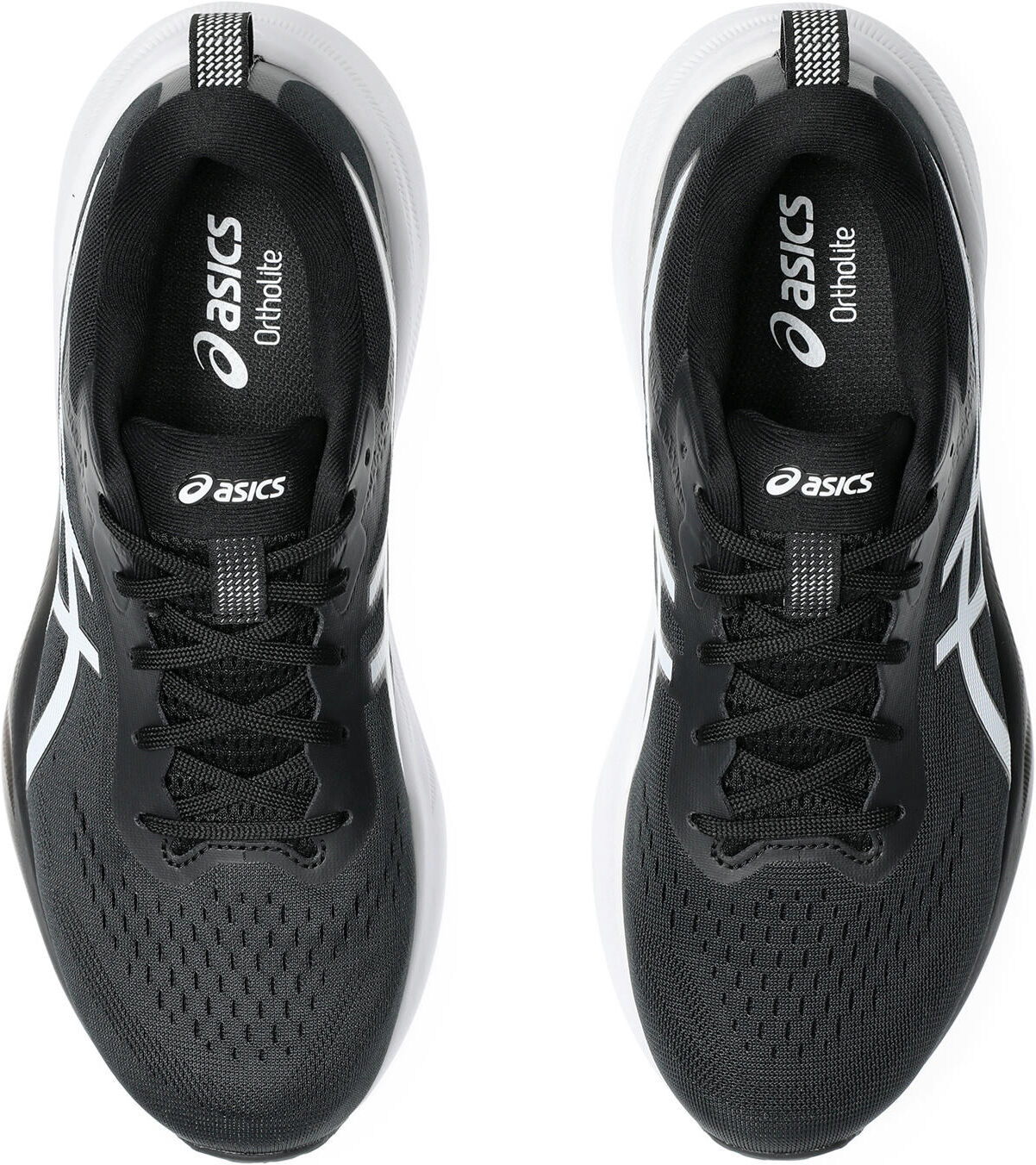 Laufschuh ASICS "GEL-FLUX 8", Damen, Gr. 39,5, schwarz-weiss (schwarz, weiß), Synthetik, Textil, Schuhe Laufschuh, für Strasse, Park & Feldwege geeignet schwarz, weiß 39,5