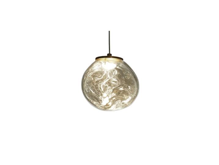 Suspension en verre gris fumé 26 cm