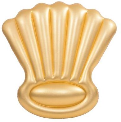 Pool Central Inflatable Golden Shell Sparkle and Shine 63 Inch Swimming Pool Float - Yellow