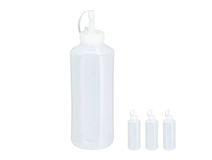 Relaxdays Knijpfles 1000 ml set van 4
