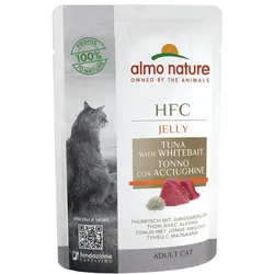 Almo Nature HFC Jelly 55g Beutel Katzennassfutter 24 x 55 Gramm Thunfisch & Jungsardellen