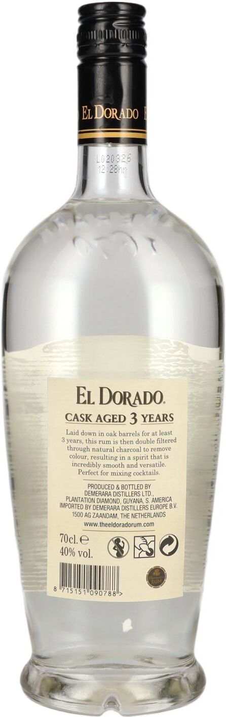 El Dorado 3 Years Old Cask Aged Demerara Rum 40% Vol. 0,7l