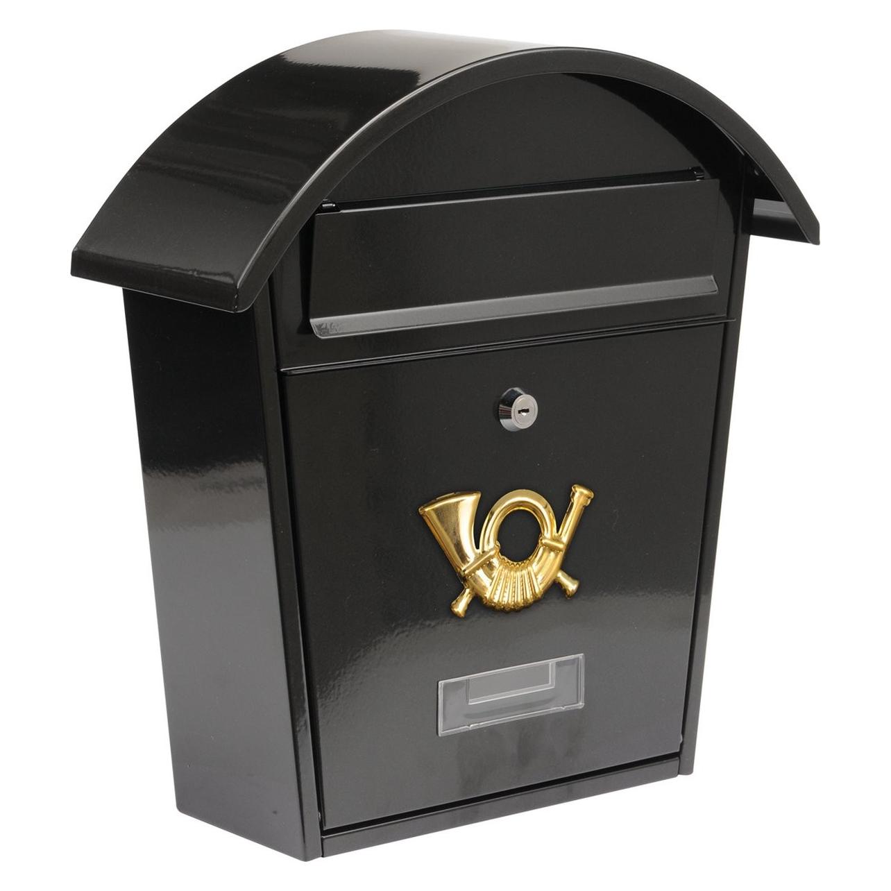 Toya VOREL Mailbox 380 x 320 x 105mm Black (32 x 38 x 10.50 cm) (78585)