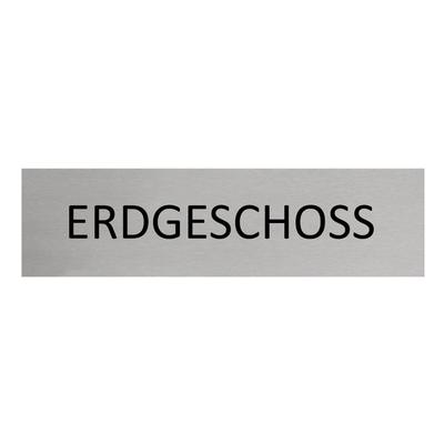 CombiCraft Aluminium Türschild Erdgeschoss 165x45mm mit 3M-Tape