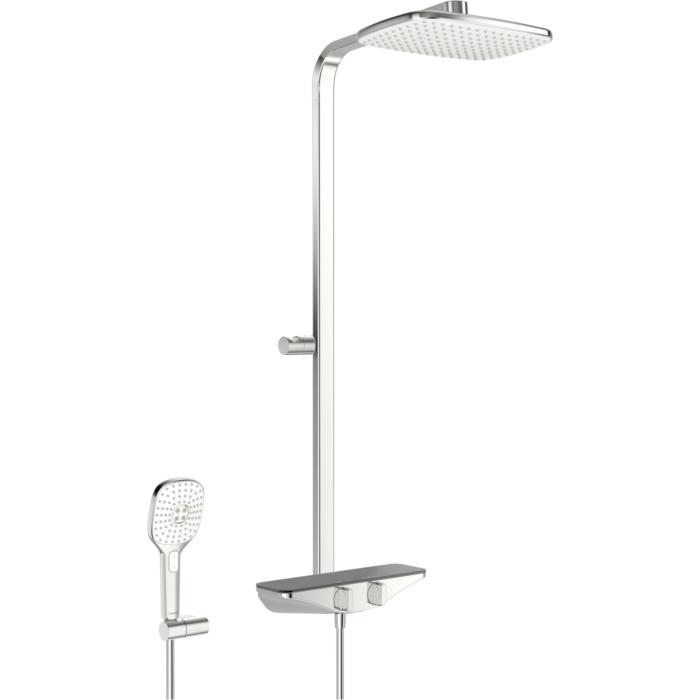 Hansa Hansaemotion Brause-Thermostat 5865017184 Aufputz, 3-strahlig, Sicherheitsglas, chrom/grau