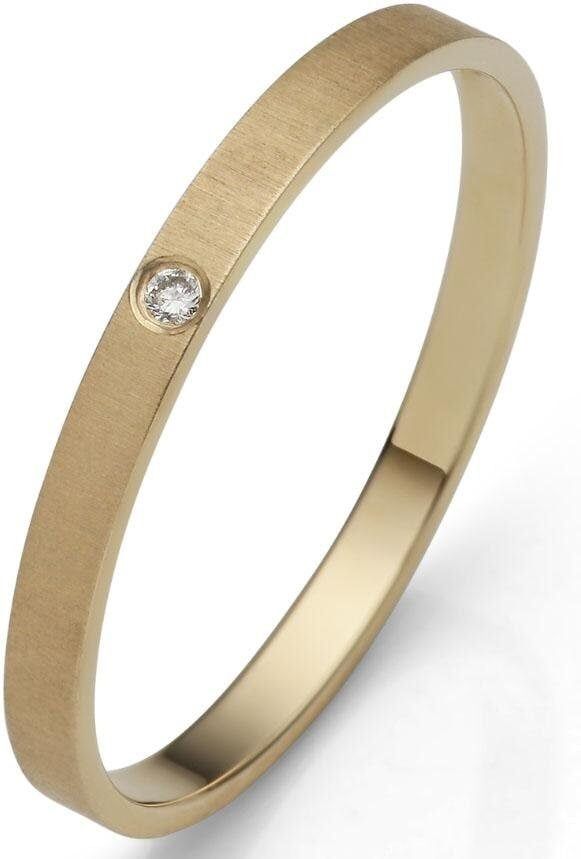 Firetti "Schmuck Geschenk Gold 375 Hochzeit Ehering "LIEBE" Made in Germany, wahlweise mit oder ohne Brillant