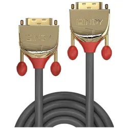 Lindy Dvi — Dvi (10 m), Videokabel, Gold