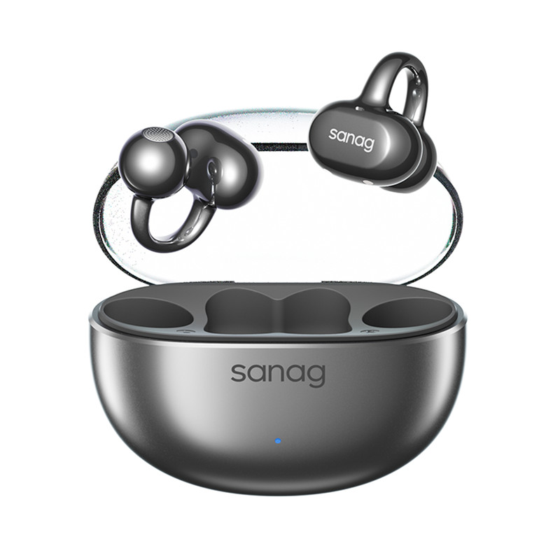 Sanag S6S Nova Draadloze Bluetooth-oortelefoon met oorclip, Open-back Sportkoptelefoon met AI-functie en Ruisonderdrukking