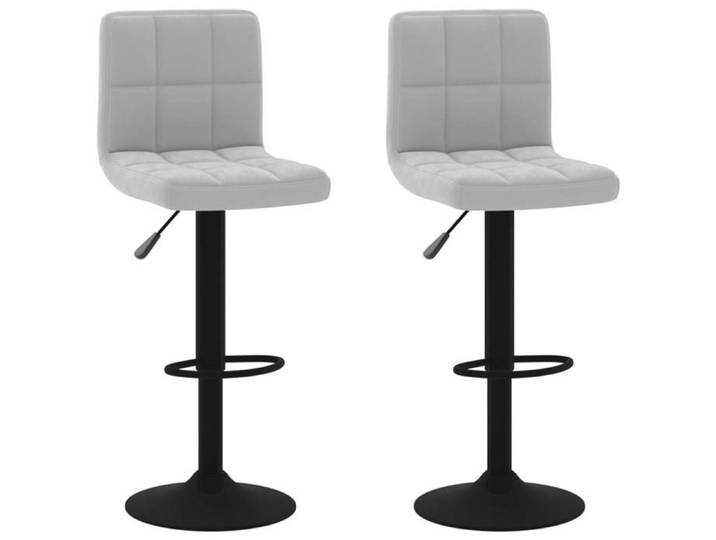 SARA* NEW Tabouret de pub/siège comptoir/ Tabourets Haut Bar - KENNETH - lot de 2 - gris clair velours 13.4 Kg CL8649