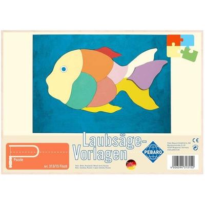 PEBARO 313/1S - Laubsägevorlage Fisch, 1 Platte, Größe DIN A4