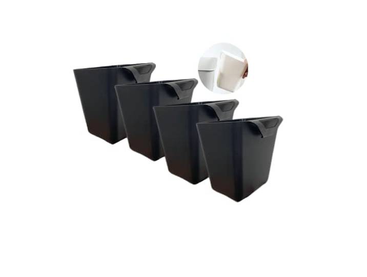 Rikyo 4 stuks hangende bekerhouders, trolley mand opslag, rollende winkelwagen accessoires, 4,75 x 4 hangende potloodhouder opslagcontainers opknoping emmers opknoping bakken, make-up potloodhouder