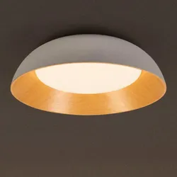 OSRAM Deckenleuchte Orbis Alva 36W Ø 50 cm - Dekorative Leuchte aus Metal mit Holzdecor - dimmbar Drei Helligkeitsstufen durch wiederholtes Schalten