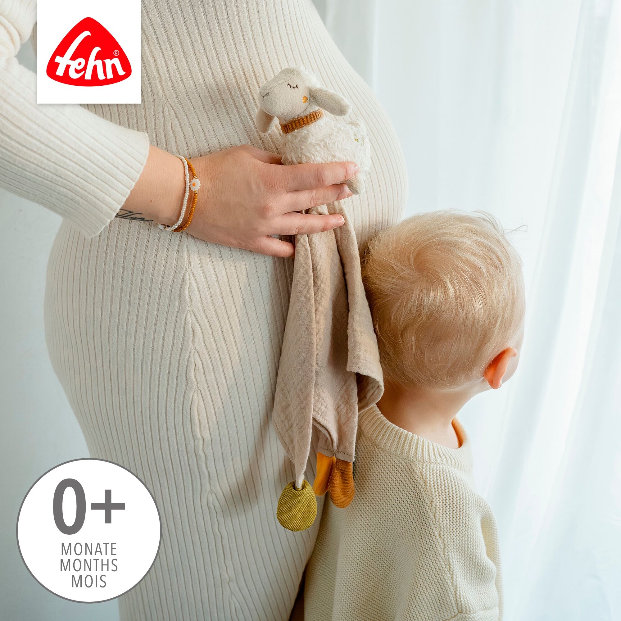 Schmusetuch FEHN "Schmusetuch Schaf", Baby, beige (ecru), Baumwolle, Schnuffeltücher Schmusetuch ecru Einheitsgröße