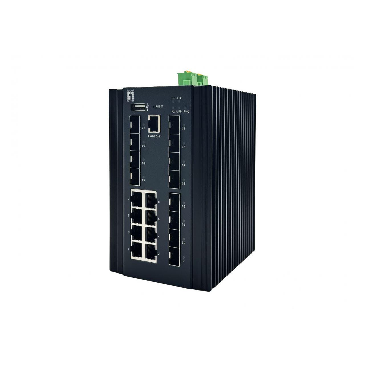LevelOne Switch 20x GE IGU-2072 8x 1GbE,8x 2.5GbE SFP sw