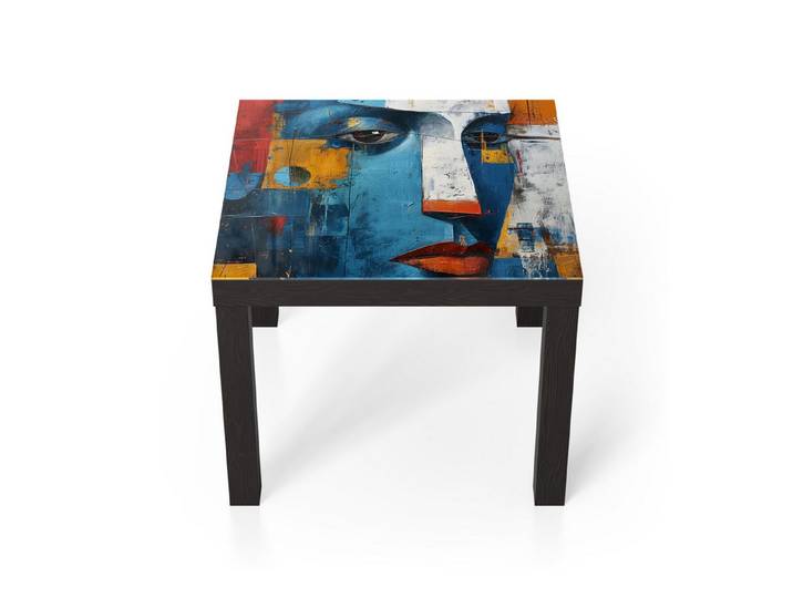 DEQORI Couchtisch 'Gesichter der Kunst', Glas Beistelltisch Glastisch modern