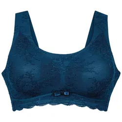 Anita (Since 1886) Damen Bralette - Essentials Lace, Bustier, bügellos, mit Schale, florale Spitze Blau / L