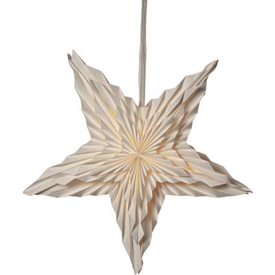 MARELIDA Papierstern Weihnachtsstern Faltstern hängend D: 70cm Fensterschmuck weiß