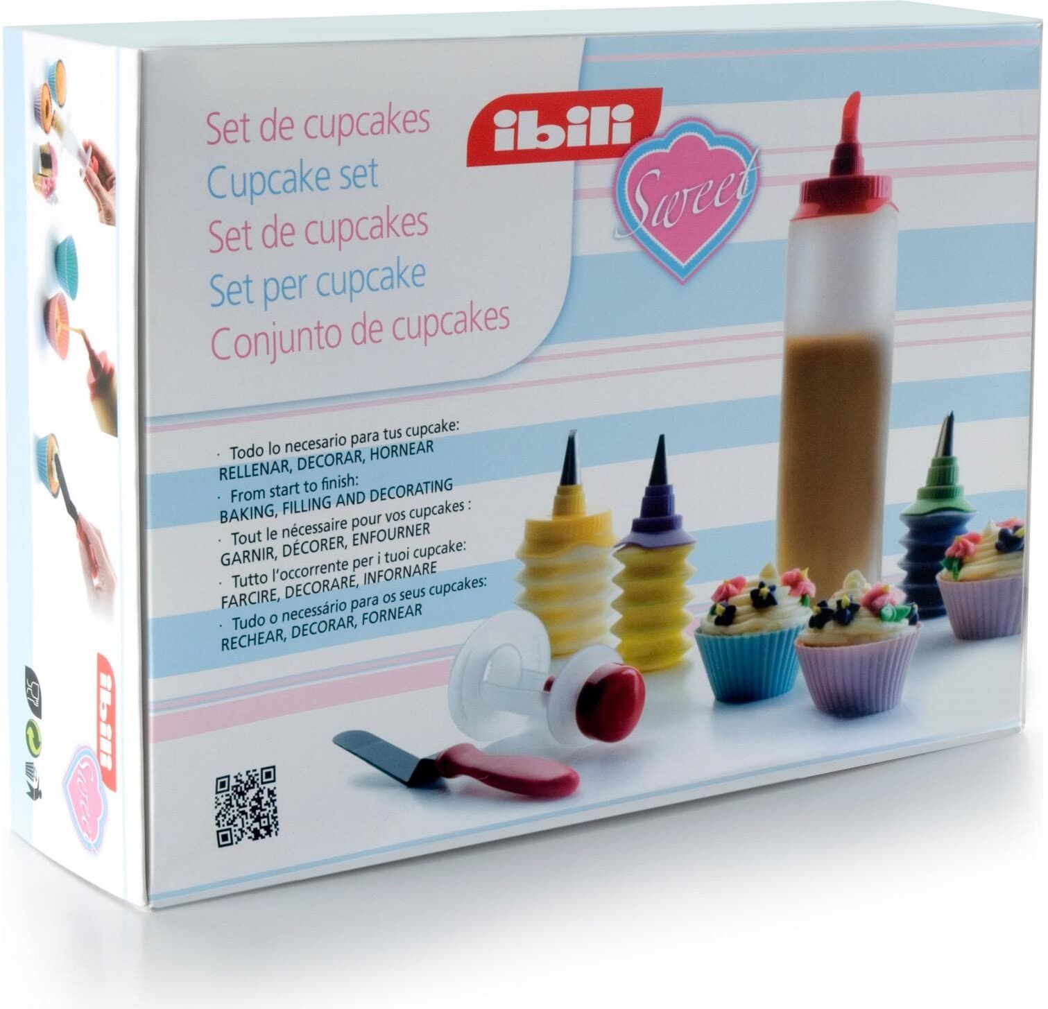 Ausstechform "Ibili", bunt, Kunststoff, Ausstechformen, Ausstechform, Cupcake-Guetzli-Set bunt Einheitsgröße