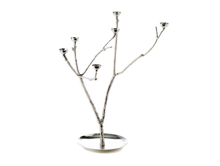 POLSPOTTEN Twiggy kandelaar L 65 cm Zilver
