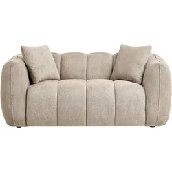 2-SITZER-SOFA Stoff Taupe Ness