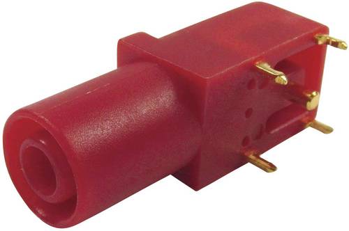 Cliff FCR7350R Sicherheits-Laborbuchse Buchse, gewinkelt Stift-Ø: 4mm Rot 1St.