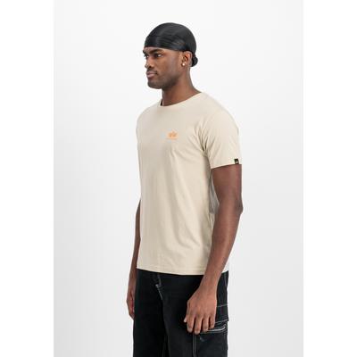 T-Shirt ALPHA INDUSTRIES "Basic SL T-Shirt", Herren, Gr. S, beige (organic beige), Obermaterial: 100% Baumwolle, Shirts T-Shirt