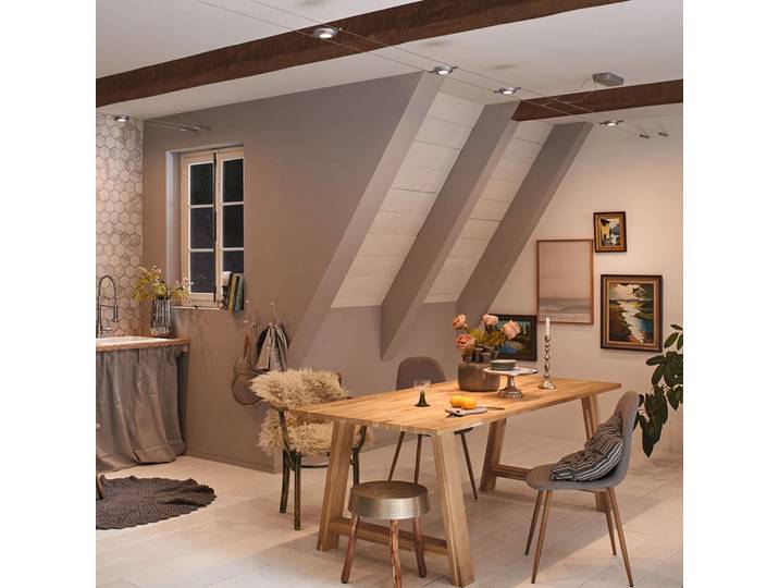 Wire RoundMac système de lampes LED sur câble, à 5 lampes, chromé - Paulmann - Couloir - Moderne - Métal - Multi-ampoules
