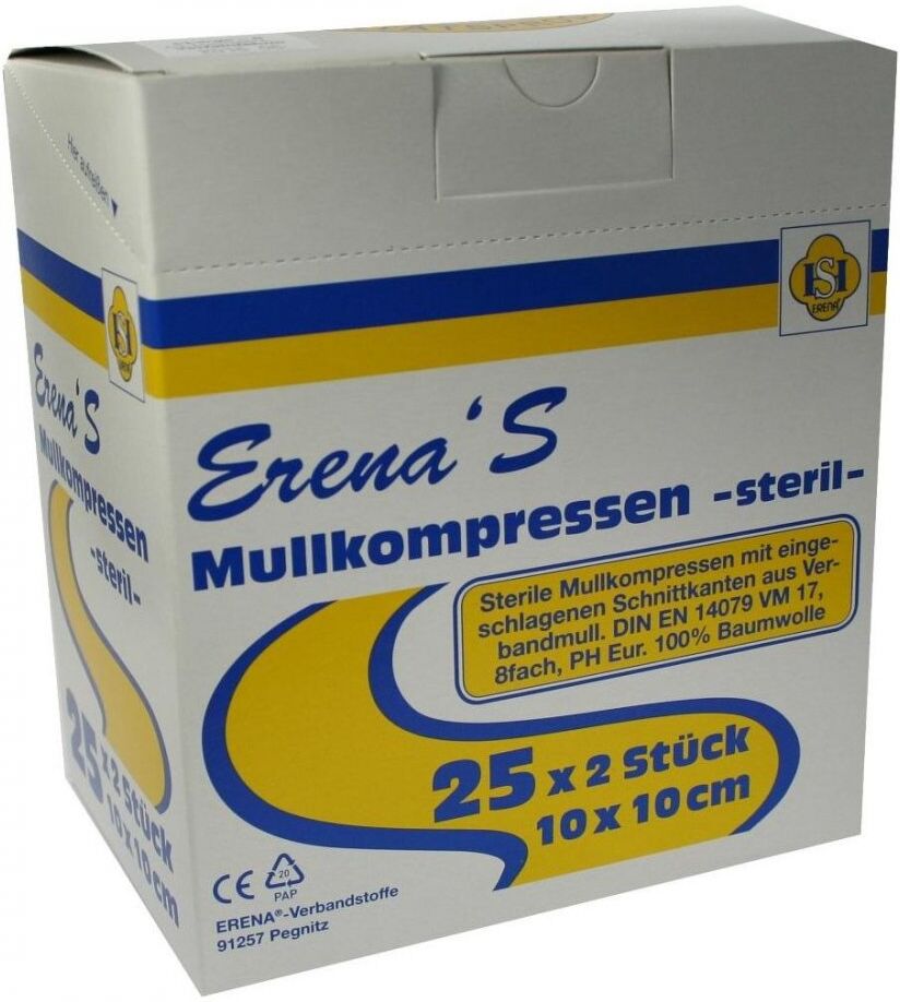 Erena Steril Mullkompr.10x10 cm 8fach