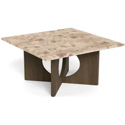 Actona »Foley« Couchtisch Marmor Latte, Gestell Eiche 80x42x80 cm / Marmor Latte