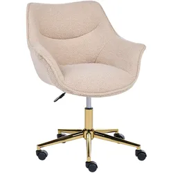 SCHREIBTISCHSTUHL Bouclé Beige Ardelle