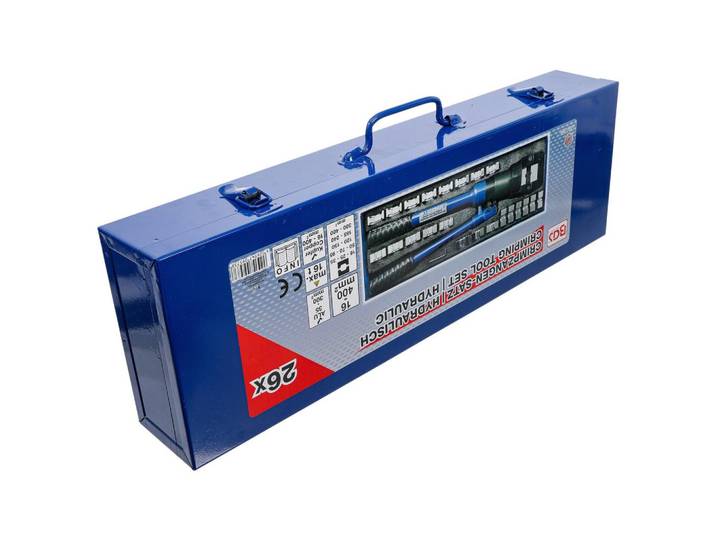 Crimpzangen-Satz hydraulisch Blau/Schwarz