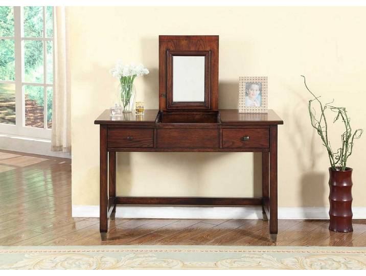 JVmoebel Schminktisch Elegantes braunes Sideboard aus hochwertigem Material für Kosmetik (1-St., Schminktisch), Made in Europa
